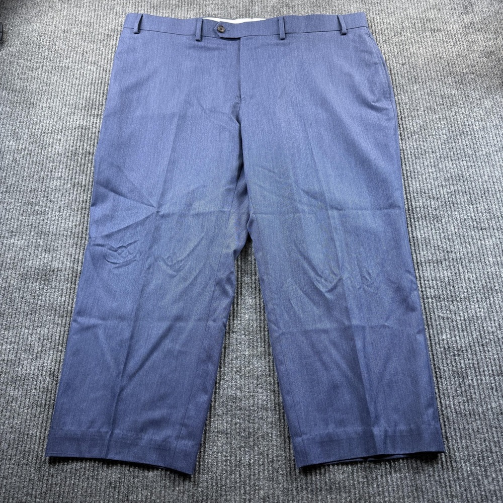 Ralph Ralph Lauren Pants Mens 42x25* Blue Flat Front Dress Slacks Office